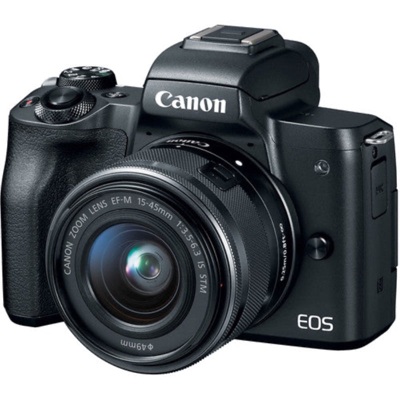 Canon EOS M50 Mirrorless Digital Camera with EF-M 15-45 mm f/3.5-5.6 IS STM Lens - Black - Hashtechguy Canon EOS M50 Mirrorless Digital Camera with EF-M 15-45 mm f/3.5-5.6 IS STM Lens - Black - Hashtechguy